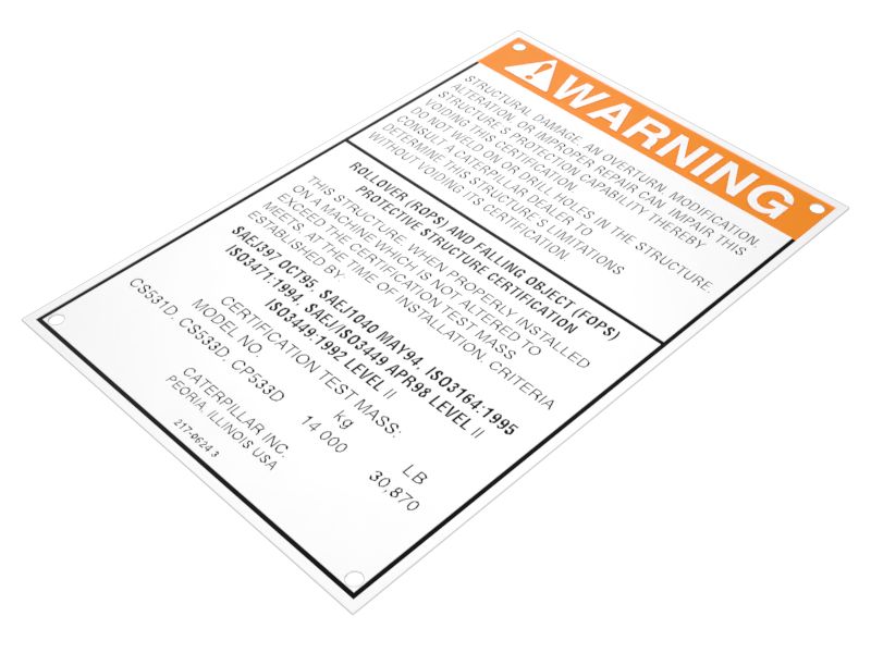 217-0624: PLATE-ROPS/F | CATCorp