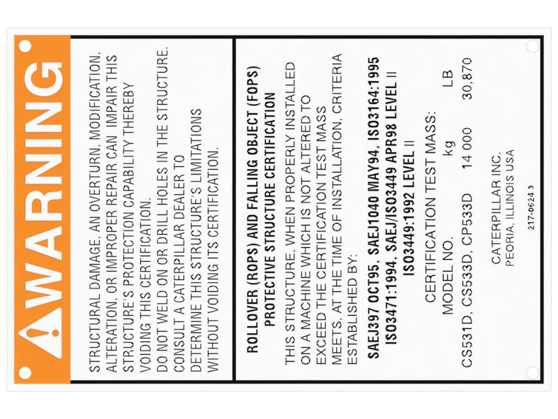 217-0624: PLATE-ROPS/F | CATCorp