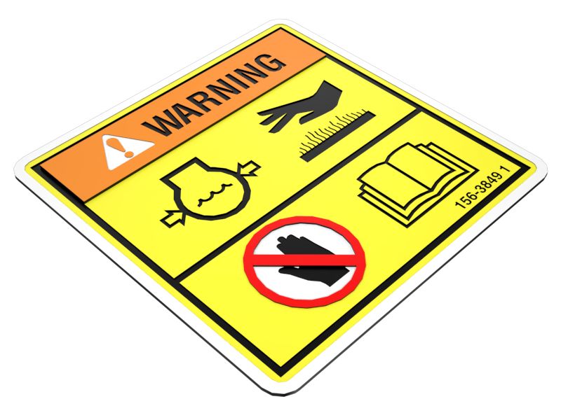 156-3849: Radiator Heat Hazard Warning Film | Cat® Parts Store