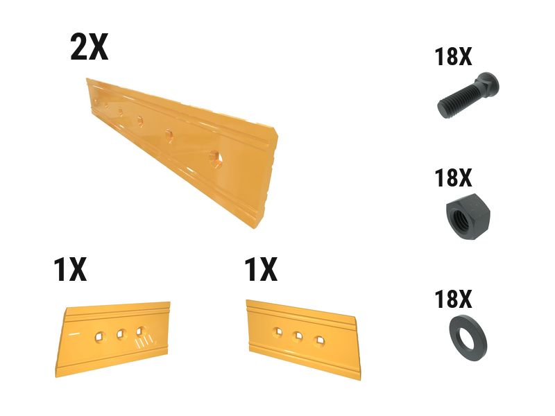 620-1921: 21 Mm Precision Level Cut Dozer Edge Kit 6201921 Caterpillar