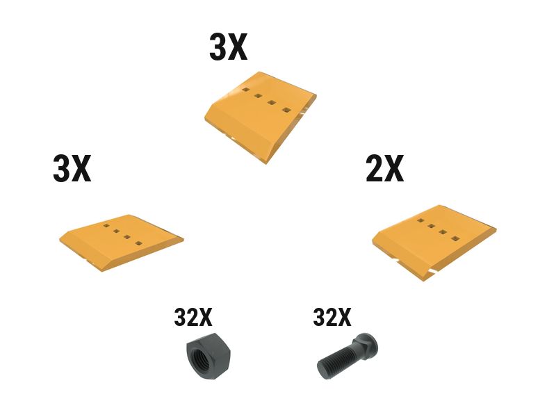 597-6815: 60 Mm Bolt-on Segment Kit - Qty 8 5976815 купить