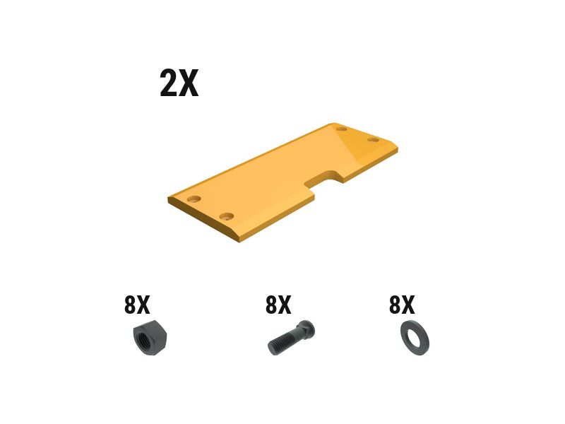597-7444: Bolt-on Bucket Heel Plate Kit 597-7444 Caterpillar