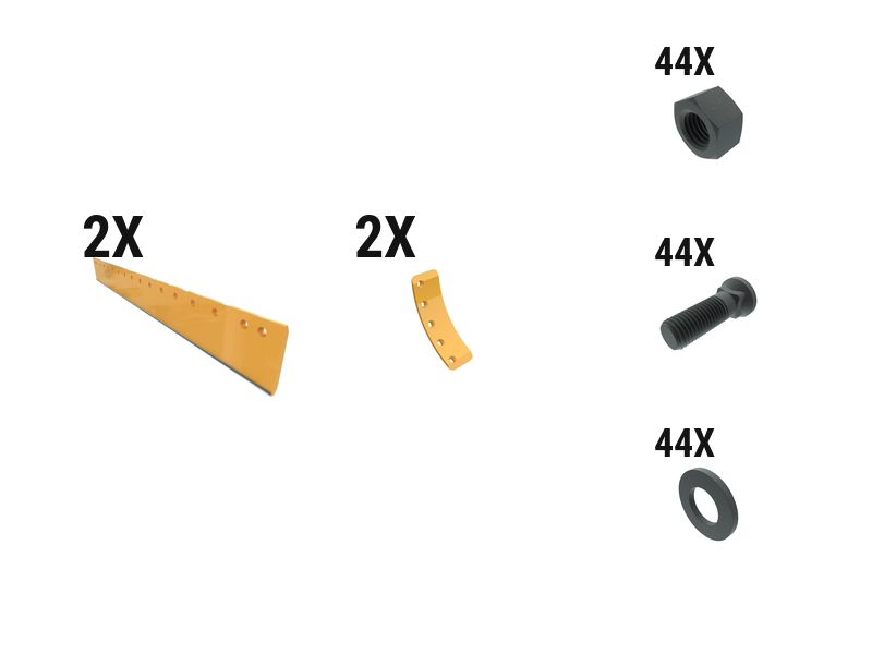 597-8438: 25 Mm ARM Flat Grader Edge Kit 5978438 Caterpillar