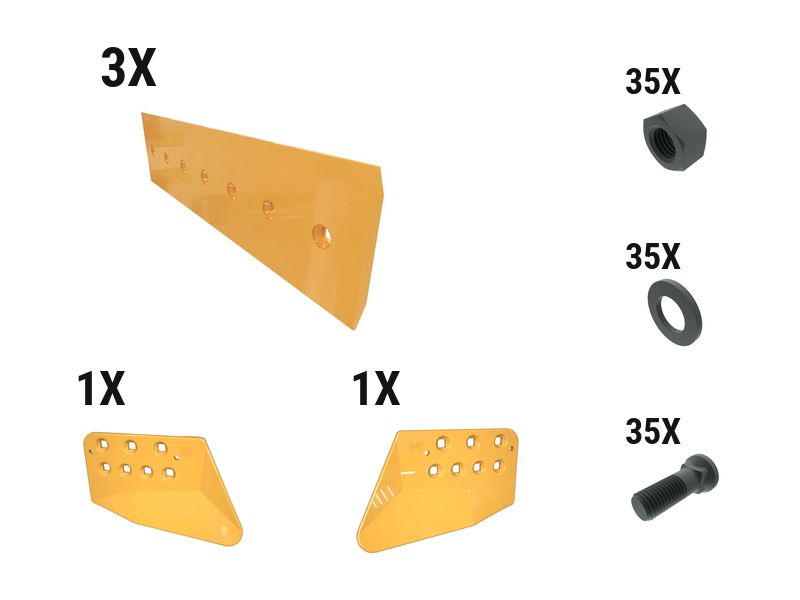 621-2724: 25 Mm GP Dozer Edge Kit 6212724 Caterpillar