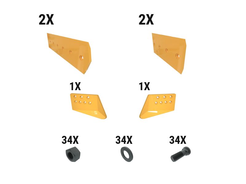 621-2756: 25 Mm HC Dozer Edge Kit 6212756 Caterpillar