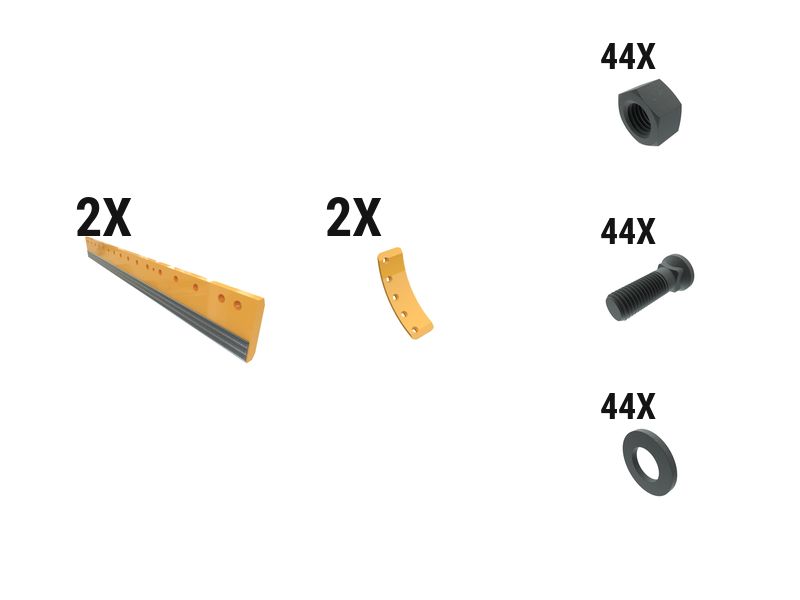 597-8439: 45 Mm ARM Flat Grader Edge Kit 5978439 Caterpillar
