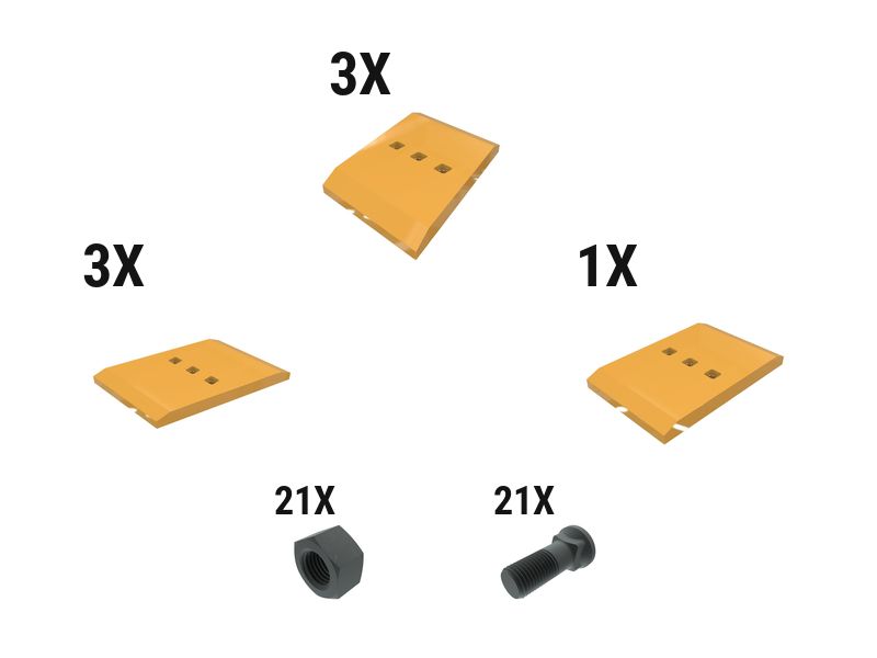 597-6872: 45 Mm Bolt-on Segment Kit - Qty 7 5976872 купить