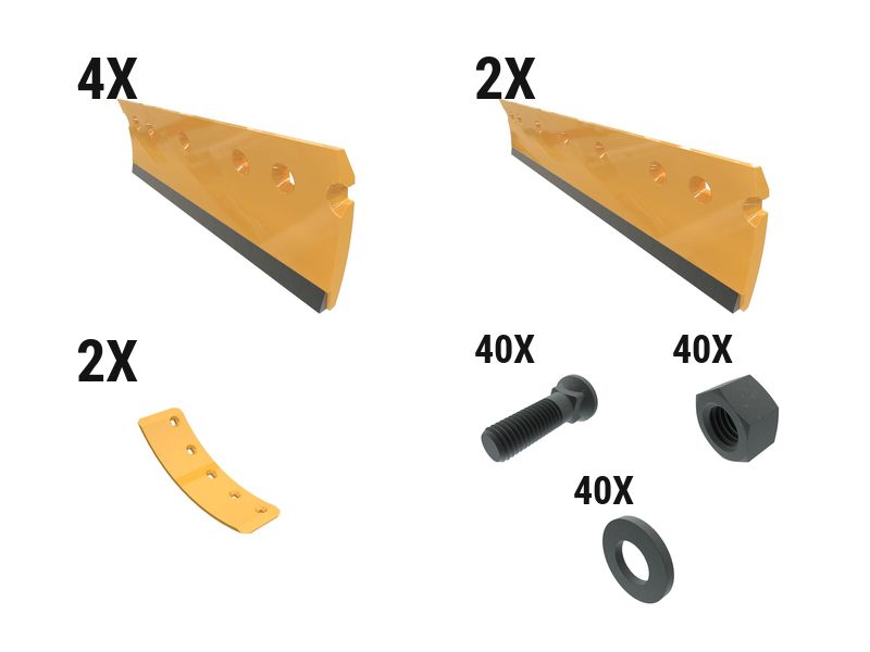 597-6373: 19 Mm Carbide Crvd Grader Edge Kit 5976373 Caterpillar