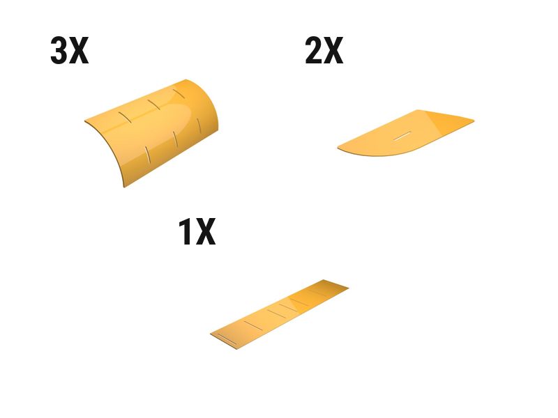 597-7306: Weld-on Bucket Liner Wear Plate Kit 5977306 Caterpillar