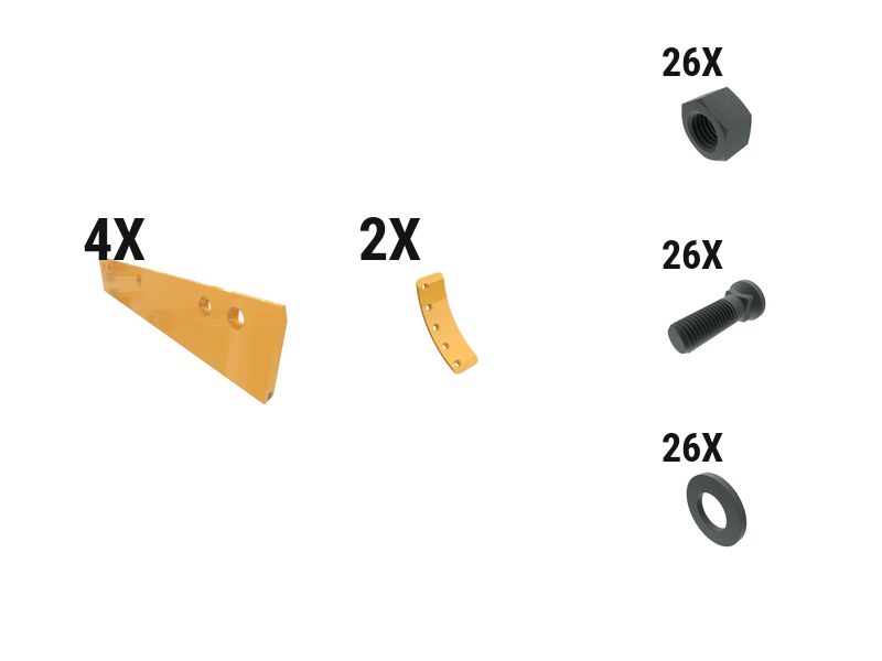 597-6357: 19 Mm Carbide Flat Grader Edge Kit 5976357 купить