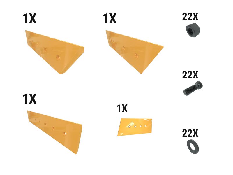 621-2665: 19 Mm Level Cut Dozer Edge Kit 6212665 Caterpillar