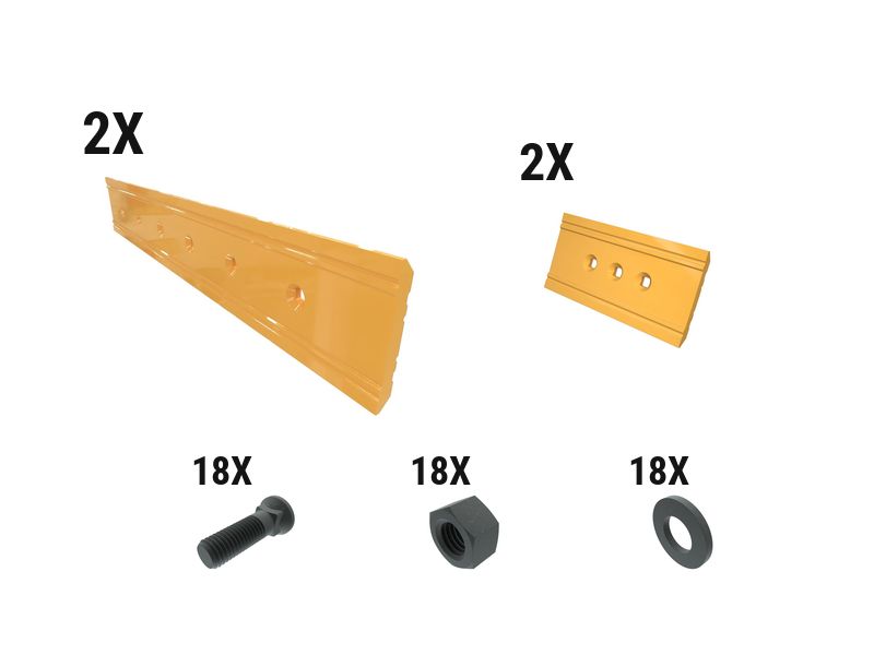621-2575: 21 Mm Precision Level Cut Reversible Dozer Edge Kit 6212575 Caterpillar