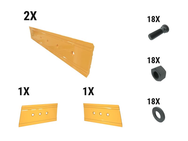 621-2566: 18 Mm Precision Level Cut Dozer Edge Kit 6212566 Caterpillar