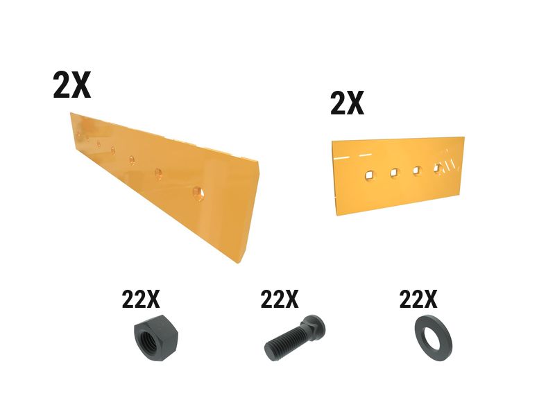 621-2663: 19 Mm Level Cut Reversible Dozer Edge Kit 6212663 Caterpillar