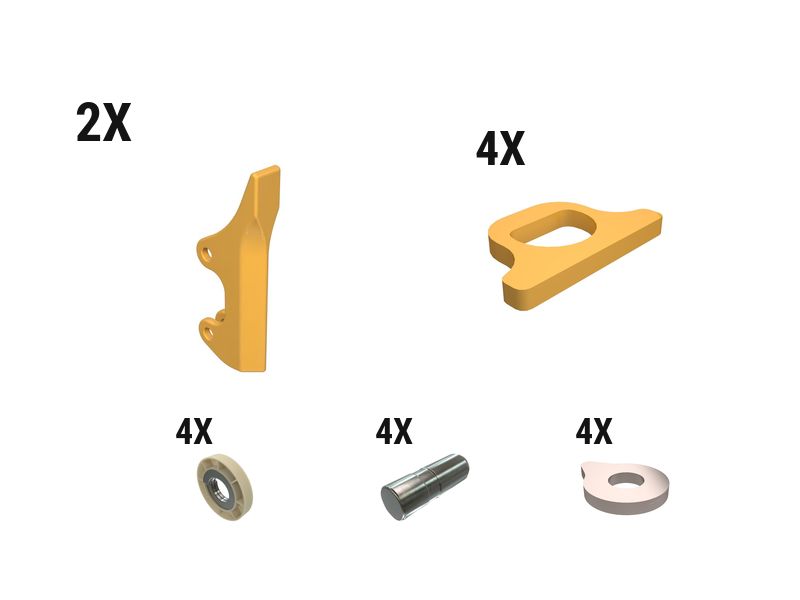 597-7439: 30 Mm Pin-on Sidebar Prot Kit - Qty 2 5977439 Caterpillar