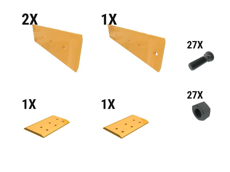 622-7103: 19 Mm Grader Front Blade Edge Kit 6227103 купить