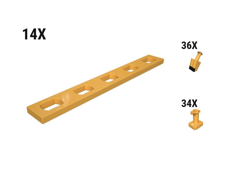 597-8355: Комплект широких коронок BoreSaver GraderBit для горнодобывающей промышленности (70 шт) 597-8355 Caterpillar