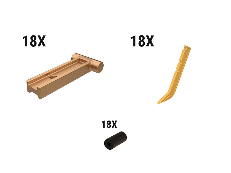 622-4323: Long Scarifier Shank Kit - Qty 18 6224323 Caterpillar