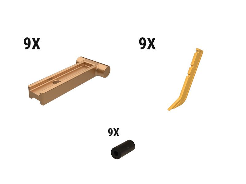 622-4319: Long Scarifier Shank Kit - Qty 9 6224319 Caterpillar