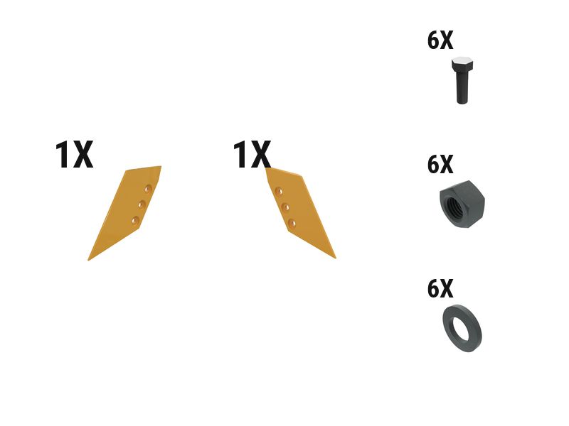 597-6766: 495 Mm Bolt-on ARM Bucket Sidecutter Kit - Qty 2 5976766 Caterpillar