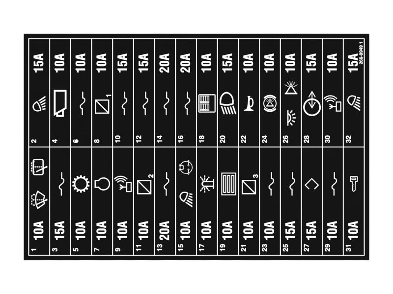 266-9949: Fuse And Relay Identification Decal Film 2669949 buy