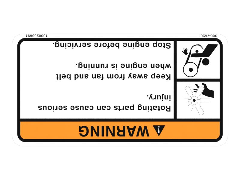 380-7628: Rotating Fan Warning Film | CATCorp
