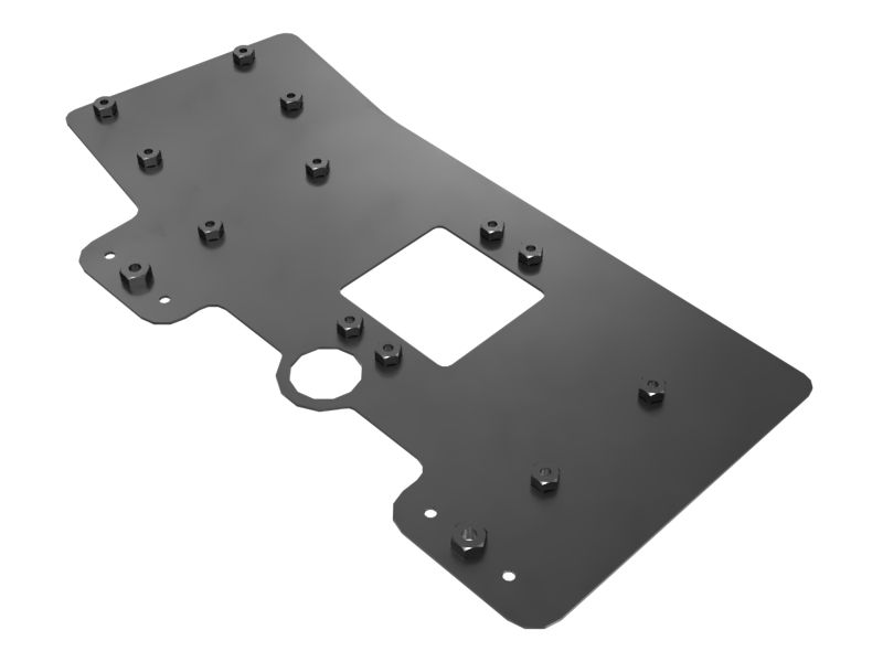 606-9293: 2mm Thick Floor Pedal Mounting Plate 606-9293 Caterpillar