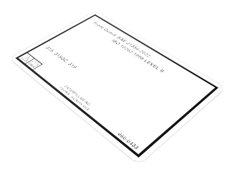 660-0433: Front Guard Identification Film